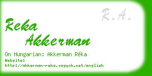 reka akkerman business card